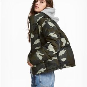 army fatigue puffer jacket